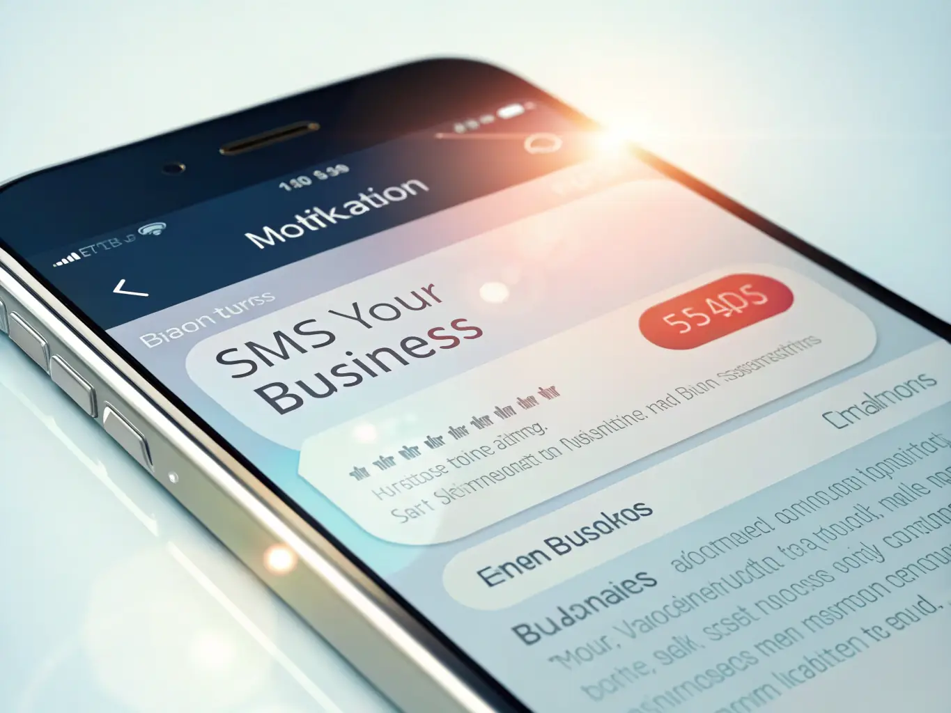 An image depicting a smartphone displaying a notification received via VIGOROUSLY's SMS service, highlighting the immediacy and relevance of the message.